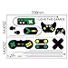 Amaonm Removable Creative Game Controllers Vinyl Wall Decal Peel & Stick Art Decor Games Wall Stickers for Kids Children Boy Bedroom Playroom Nursery Walls Background Decoration (31