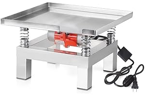 ICZW Concrete Vibration Table Small Vibrating Test Bench Stainless Steel 110V (13.78 X 13.78 inches)