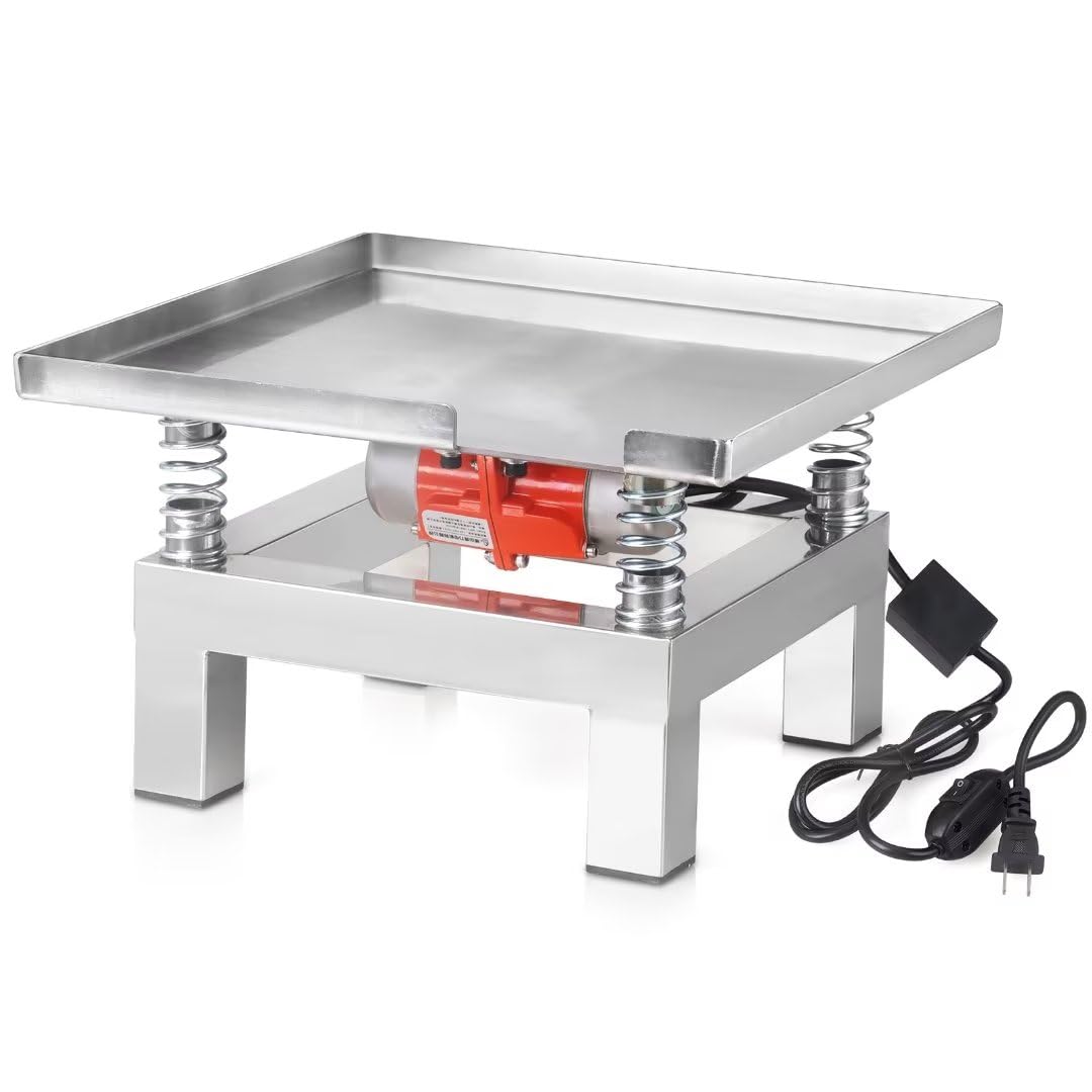 Photo 1 of ICZW Concrete Vibration Table Small Vibrating Test Bench Stainless Steel 110V (13.78 X 13.78 inches)
