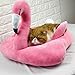 Pet Grow Cute Cat Bed Sofa Flamingo Shaped, Warm Pet Bed Cuddle , Lovely Pet Mat for Cats Kittens Rabbits Small Dogs