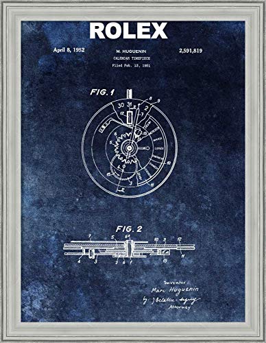 Canvas Art Framed 'Rolex Calendar Time Piece - 195' by Dan Sproul