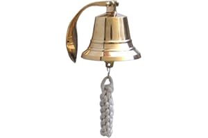 Hampton Nautical BL2021-5B Brass Plated Hanging Harbor Bell 4" - Nautical Decor - Nautical Home Decoration