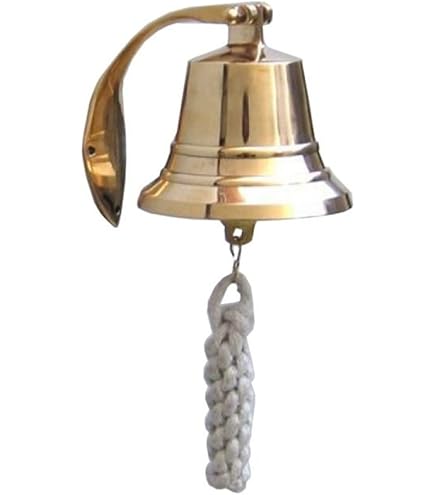 Cloche En Laiton Décorative Style Marin Et Rustique - Vintage, Fabrication 1968