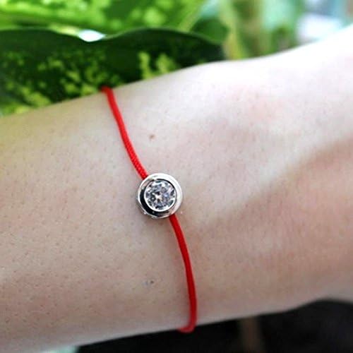 Nadeejewelry Napafashion Lucky Red Cord Thread String Rope Chain with CZ Zirconia Bracelets For Women