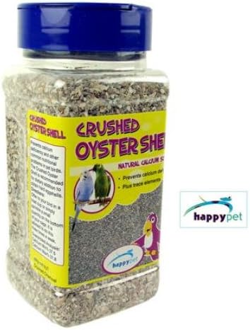 Happy Pet Crushed Oyster Shell Powder for Birds Essential Minerals Natural Calcium Rich High Absorption Healthy Growth Premium Safe Supplement 450g