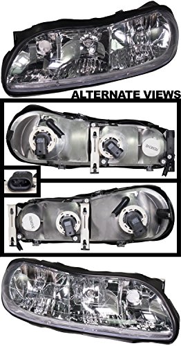 APDTY 140049 Headlamp Assembly Kit Set Of Front Left & Right Fits 1997-2003 Chevy Malibu, 2004-2005 Chevrolet Malibu Classic, & 1997-1999 Oldsmobile Cutlass (Replaces 22618781, 22618782