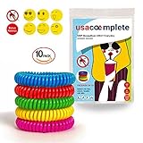 Natural Mosquito Repellent Bracelets - 10 Pack Plus 6 Patches