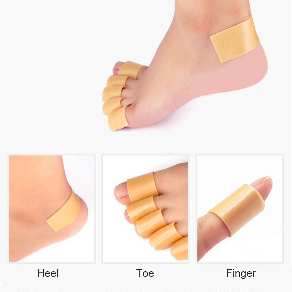 Mole Skin, 4 Rolls Moleskin for Feet Waterproof Feet Protection Pad Bubble Skin Bandages Tape