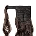 Wrap Around Synthetic Ponytail One Piece Heat Resistant Magic Paste Pony Tail Long Wavy Curly Soft Silky for Women Lady Girls 17'' / 17 inch (medium brown)