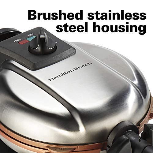 Hamilton Beach Flip Belgian Waffle Maker with NonStick Copper Ceramic
