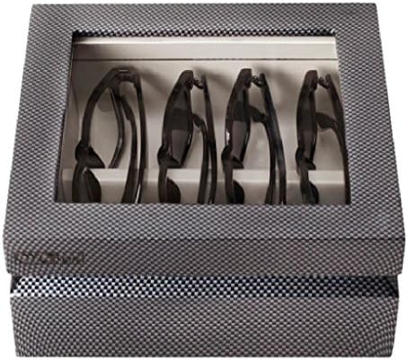 OYOBox Luxury Eyeglass Eyewear Unisex Mini Carbon Fiber Color Lacquer Finish Wooden Organizer Box