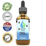 Serenity Hemp Oil For Pets - Cats & Dogs - Non Flavored - 1 fl oz 250mg - Certified Organic - 99.9% Pure Full Spectrum Hemp Extract - For Pain - Stress - Anxiety