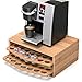 WELL WENG 70 Capacity 2-tier Bamboo Coffee Pod Holder Storage Organizer with Drawer for Keurig K-Cup Pods
