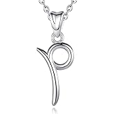 EUDORA Sterling Silver Initial Necklaces for Women, Classic 26 Letter Neckless Gifts for Girls, Sister, Mother Daughter, 18 inch Chain