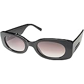 KENDALL + KYLIE Adira Broad Rim Rectangle + Metal Chain Accent Sunglasses