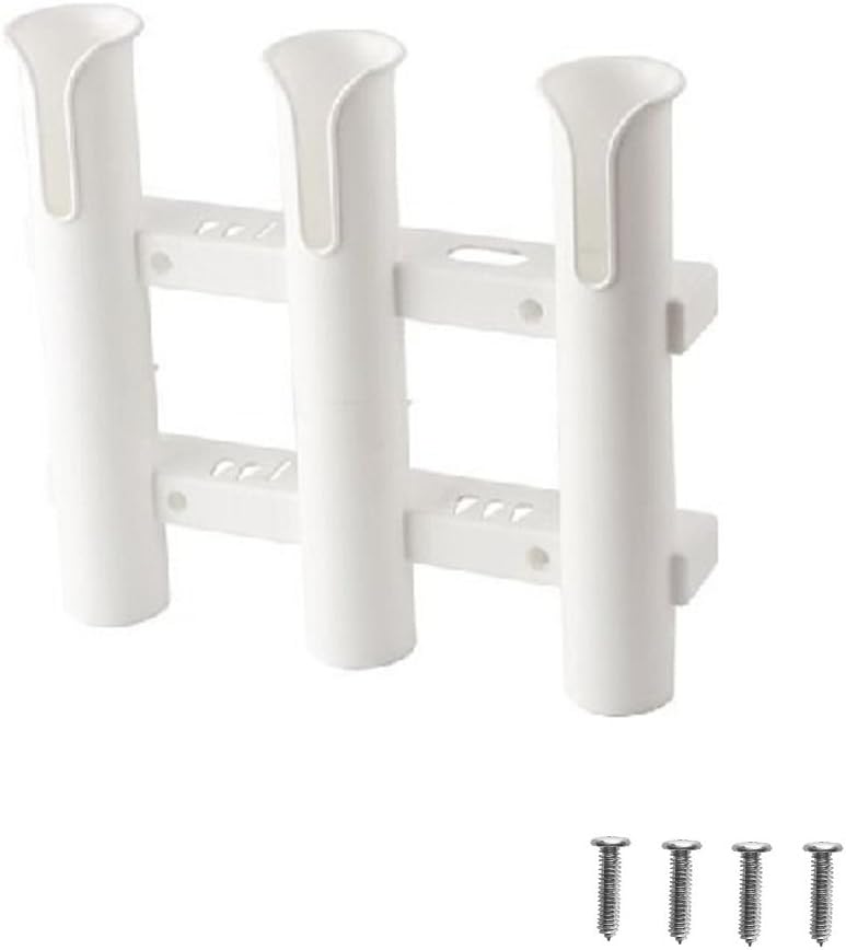 Amazon Com Bigtron Fishing Rod Holder Bracket Tube 3 Rod Rack Kglobal Fishing Rod For Boat Kayak Garage Storage Or Truck With Screws Side Mount White Sports Outdoors