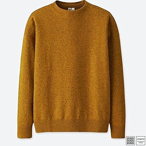 Amazon Co Jp ユニクロ U コットンモックネックセーター L イエロー ルメール メンズ 一部店舗商 ホビー 通販