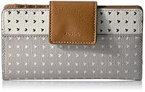 Fossil Emma RFID Tab Clutch, Grey/White, One size