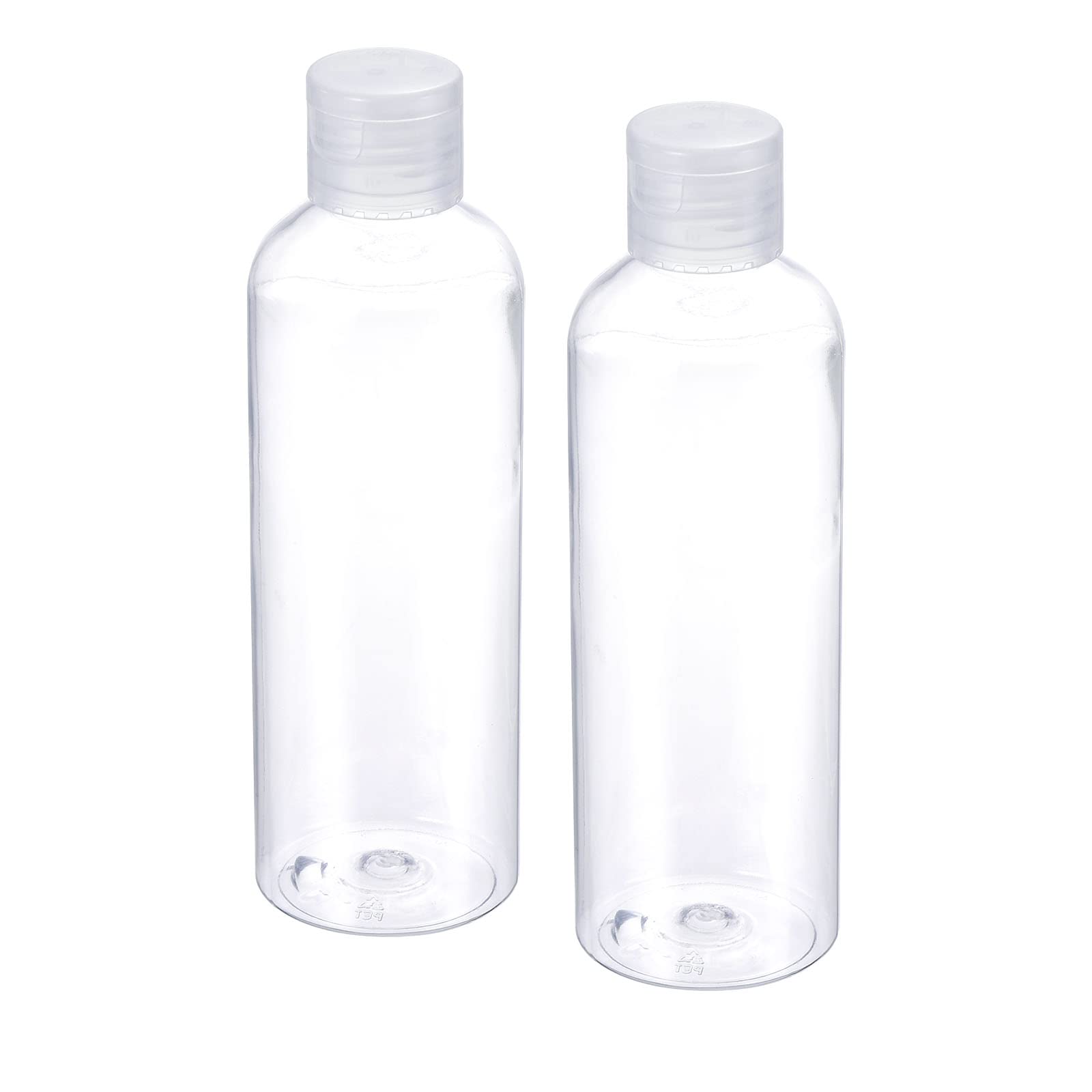 M METERXITY 2 Pcs Plastic Empty Squeeze Bottles - Shampoo Conditioner Toner Clear Dispensing Bottles Apply to Travel Household (200ml) — image 1