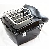 Black Harley Tour pak pack trunk touring Road King Electra glide w/luggage rack