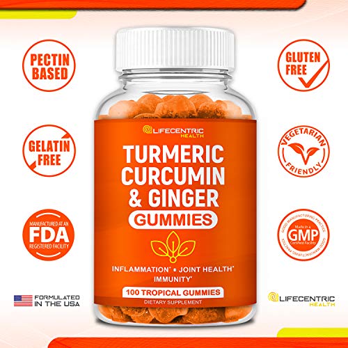 Turmeric Gummies for Adults and Kids Max Strength Anti Inflammatory Turmeric and Ginger