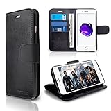 Apple iPhone 7 Plus Case, INNOVAA Premium Leather Wallet Case with STAND Flip Cover W/ Free Screen Protector & Touch Screen Stylus Pen - Black