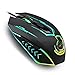 Gaming Mouse Up to 4800 DPI, Wired Ergonomic Game Computer Mice with 6 Buttons 7 Changeable LED Color Programmable MMO RPG for PC Laptop Gaming Players