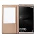Huawei Mate 8 Case, Pasonomi® [Smart Window View] Genuine Leather Stand Cover Case - Ultra Thin Slim Flip Wallet Case for Huawei Mate 8 2015 Release (Brown)