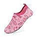 CIOR Kids Skin Barefoot Shoes Quick-Dry Water Shoes Mutifunctional Aqua Socks for Beach Pool Surf Shoes,SCT1706,Pink,31.32
