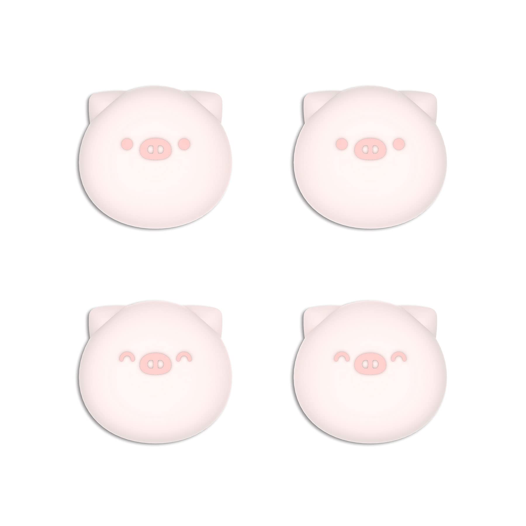 PlayVital Chubby Piggy Joystick Caps for Nintendo Switch, Thumbstick Caps for Switch Lite, Analog Cover for Switch OLED Joycon Thumb Grip Caps for Switch & Switch Lite & Switch OLED - Millennial Pink