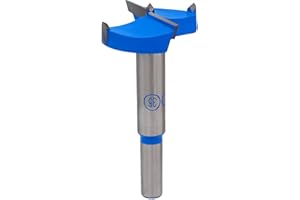 Skweawert Forstner Drill Bit 1-3/8 Inch / 35mm Tungsten Carbide Wood Hole Saw Auger Opener Round Handle 1.38" Woodworking Hinge Hole Drilling Boring Bit Cutter for Pressed Board Plastic Wood