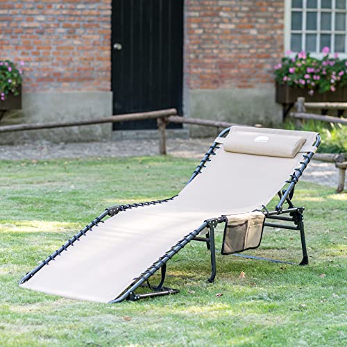 Coastrail Outdoor Folding Chaise Lounge Chair 28 inch Wide, 4 Position