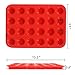 Silicone Mini Muffin Pan, SySrion 24 Cup Premium Cupcakes Pan Shapes, Non-stick, BPA-free Food Grade Silicon Mold Material, Red