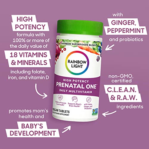 Rainbow Light Prenatal Vitamin, Vitamin C, D & Zinc, Daily Duo