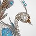 Bits and Pieces-Solar Peacock Metal Sculpture-Very Beautiful Garden Sculpture Garden Décor Polyresin Statue Yard Art - Animal Statue Solar Peacock - Peacock Measures 22