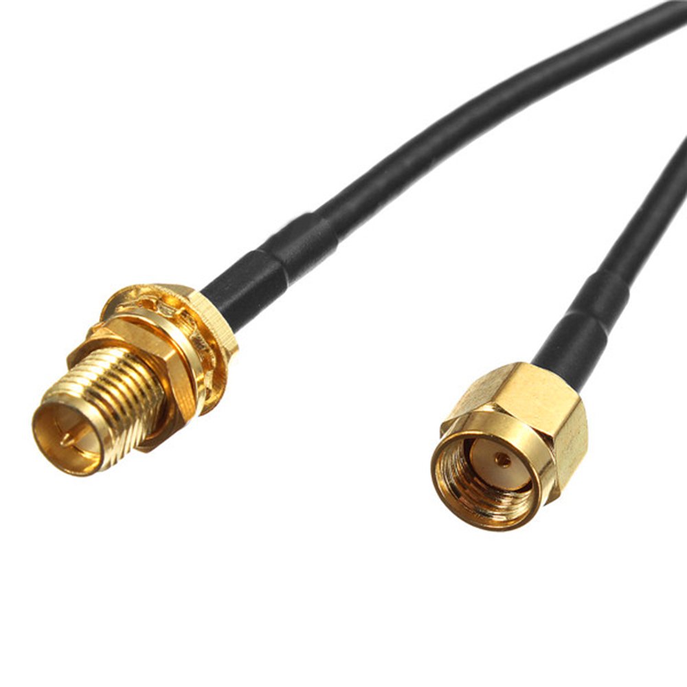 Cable de Extension de Antana 10M WiFi RP-SMA Negro con Interfaz de Cobre y Anti-Interferencia de Cable de Extension de Wifi