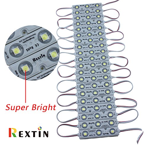 Rextin Super bright 200pcs 3 LED Module White 5050 SMD 66-72LM Each Module Waterproof Decorative Light for Letter Sign Advertising Signs with Tape Adhesive Backside 3 Years Warranty - Thumbnail 5