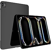 BREPRIO Case for iPad Pro 13 Inch M4 (2024 Model, 7th Generation), [Lightweight + Protective] Shockproof Soft Ultra Slim Cover, Black