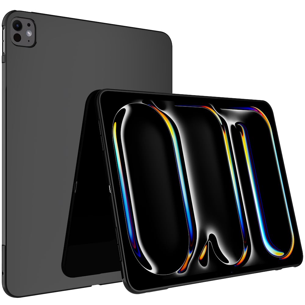 Photo 1 of BREPRIO Case for iPad Pro 13 Inch M4 (2024 Model, 7th Generation), [Lightweight + Protective] Shockproof Soft Ultra Slim Cover, Black