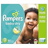Pampers Baby Dry Diapers, Size 3, 160 Count