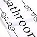 FAVOLOOK English Label Toilet Sticker, Removable Self-Adhesive Door Decals for Bathroom Decoration