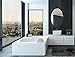 Hamilton Hills 24x36 inch Oval Black Framed Wall Mirror | Large Premium Wooden Mirror for Wall | Floating Bathroom Mirrors for Vanity and Living Room | Hanging Round Mirrors for Wall Decor