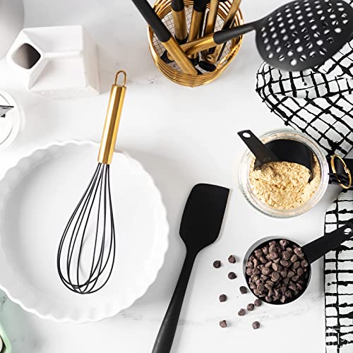 Black and Gold Kitchen Utensils with Stainless Steel Gold Utensil