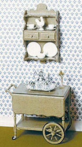 Dollhouse Miniature Chrysnbon Tea Cart Kit