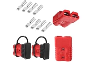 KEDAKEJI Battery Quick Connect,175A 4Pcs Wire Harness Plug Kit 2-4 Gauge Cables for Towing Recovery Winch Auto Car Trailer Driver Electrical Devices (Red)