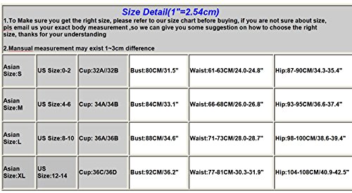 DEATU Women Bohemia Push-Up Padded Bra Beach Bikini Set Swimsuit Two Piece Swimwear Ladies Tankinis Clearence Sale(Black,Large) - Thumbnail 4