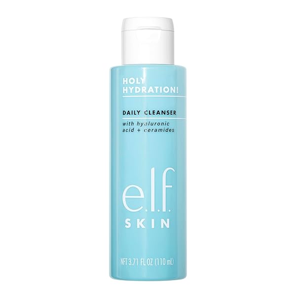 E.L.F. SKIN HOLY HYDRATION! DAILY CLEANSER, FACE CLEANSER FOR WASHING AWAY EXCESS OIL, IMPURITIES & MAKEUP, MADE WITH HYALURONIC ACID, VEGAN & CRUELTY-FREE