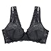 Intimate Portal Women Danielle Wire Free Pocketed Bra Wireless Comfort with Pockets Black 36C