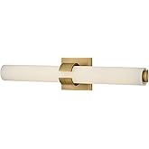 Hinkley Aiden 22.75" Integrated LED Bath Vanity Bar, Modern Baton Style, Etched White Glass, Mount Vertically or Horizontally