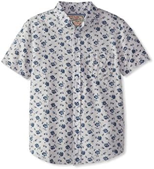 Lil Jachs Boy's Short Sleeve Button-Up, Grey, 14Y US